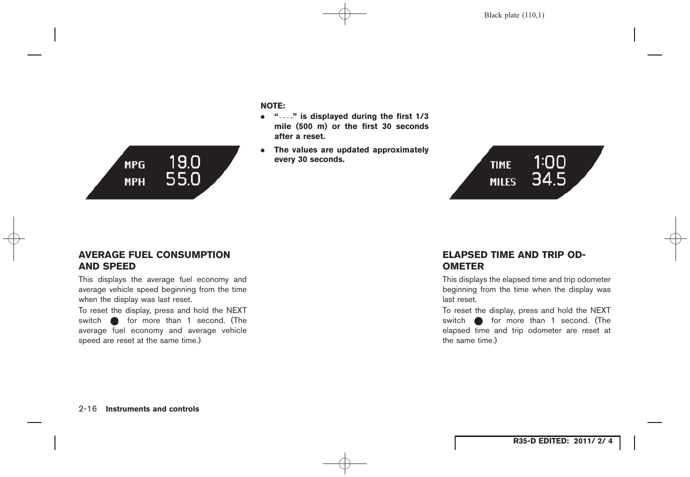 NISSAN 2012 GT R - Owner's Manual User Manual | Page 111 / 346