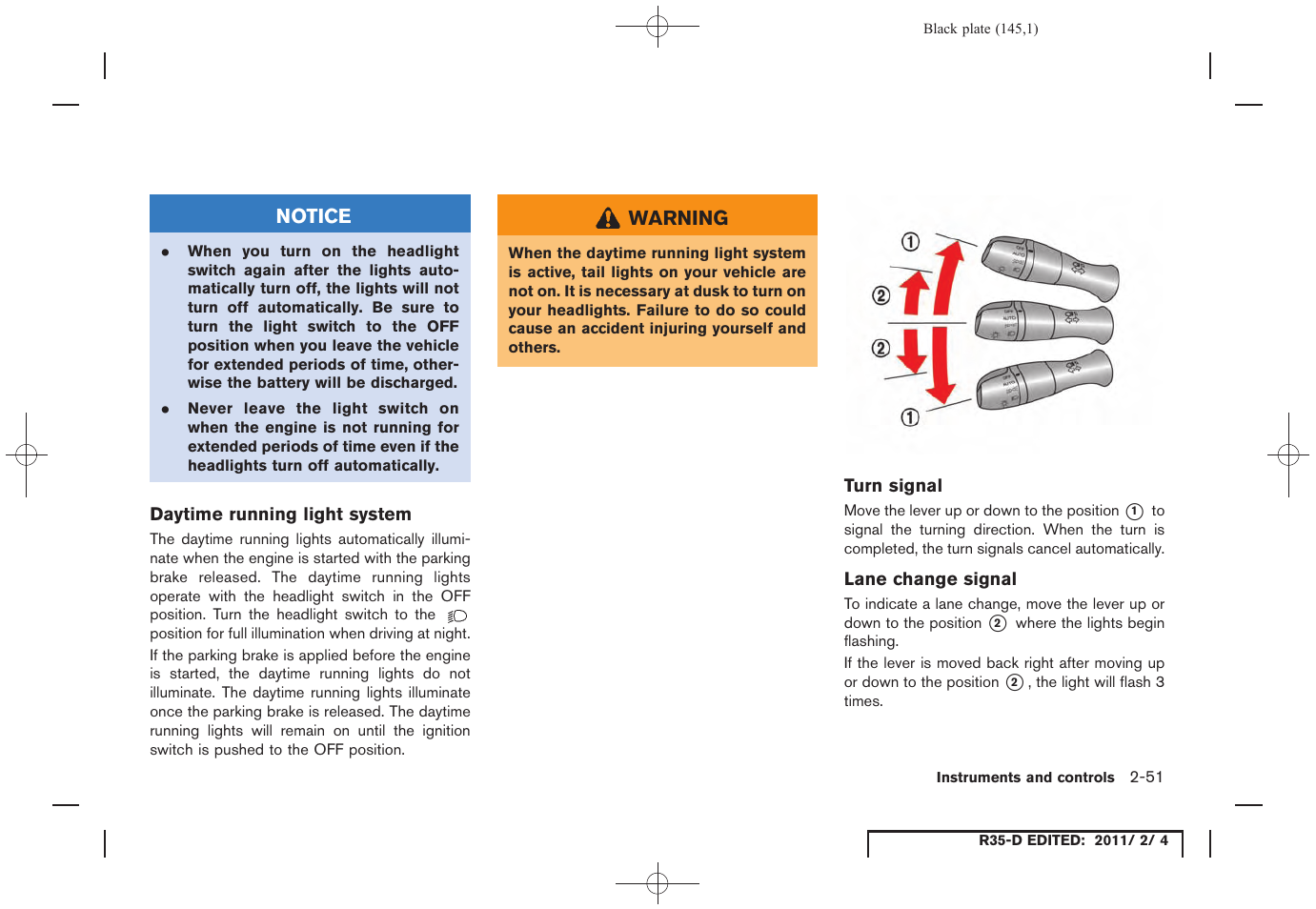 NISSAN 2012 GT R - Owner's Manual User Manual | Page 146 / 346