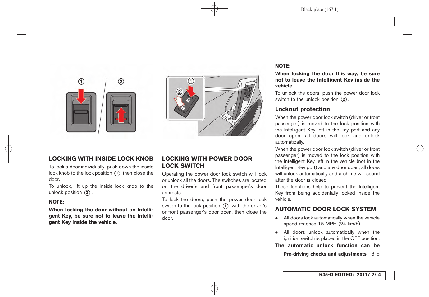 NISSAN 2012 GT R - Owner's Manual User Manual | Page 166 / 346