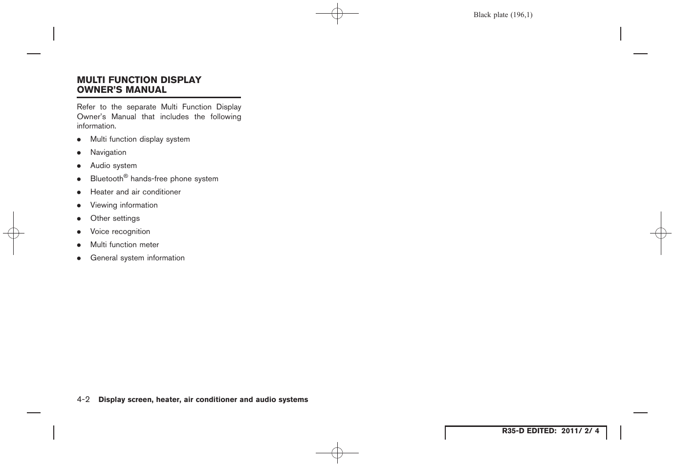 NISSAN 2012 GT R - Owner's Manual User Manual | Page 193 / 346