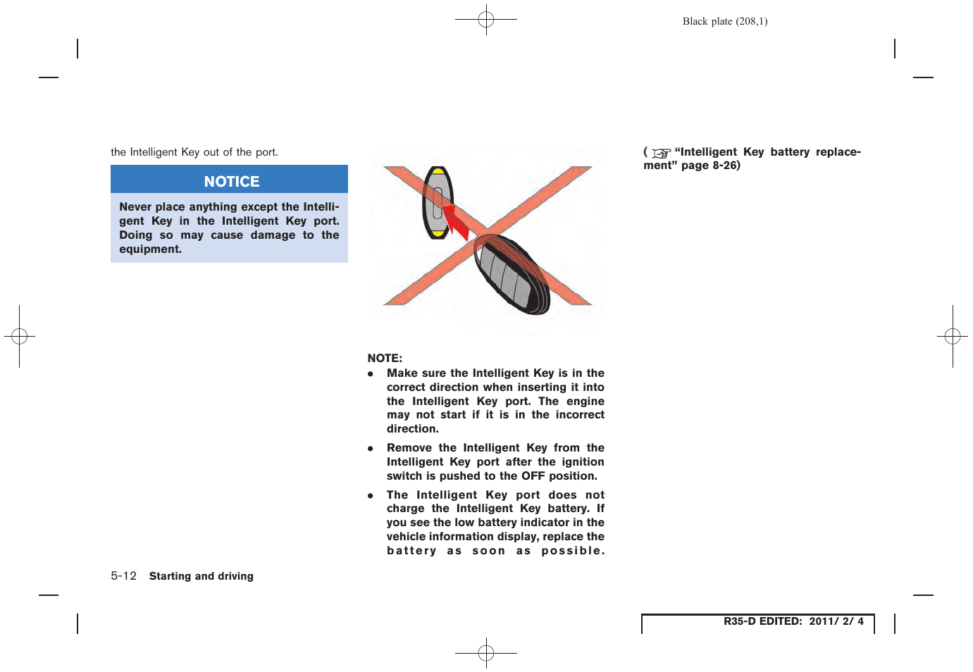 NISSAN 2012 GT R - Owner's Manual User Manual | Page 205 / 346