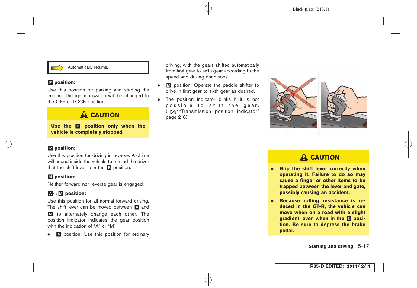 NISSAN 2012 GT R - Owner's Manual User Manual | Page 210 / 346