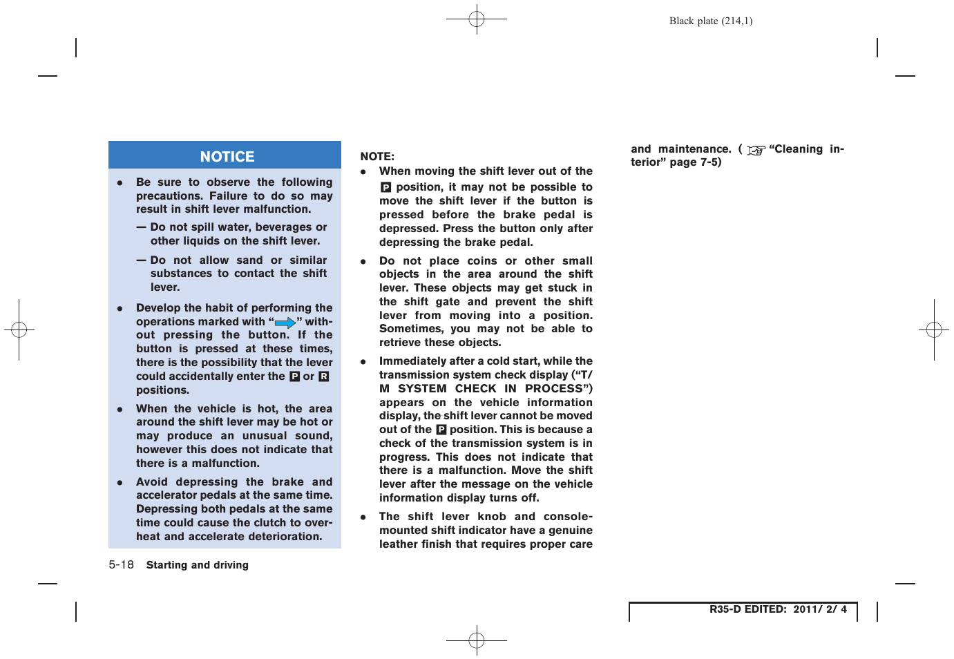 NISSAN 2012 GT R - Owner's Manual User Manual | Page 211 / 346