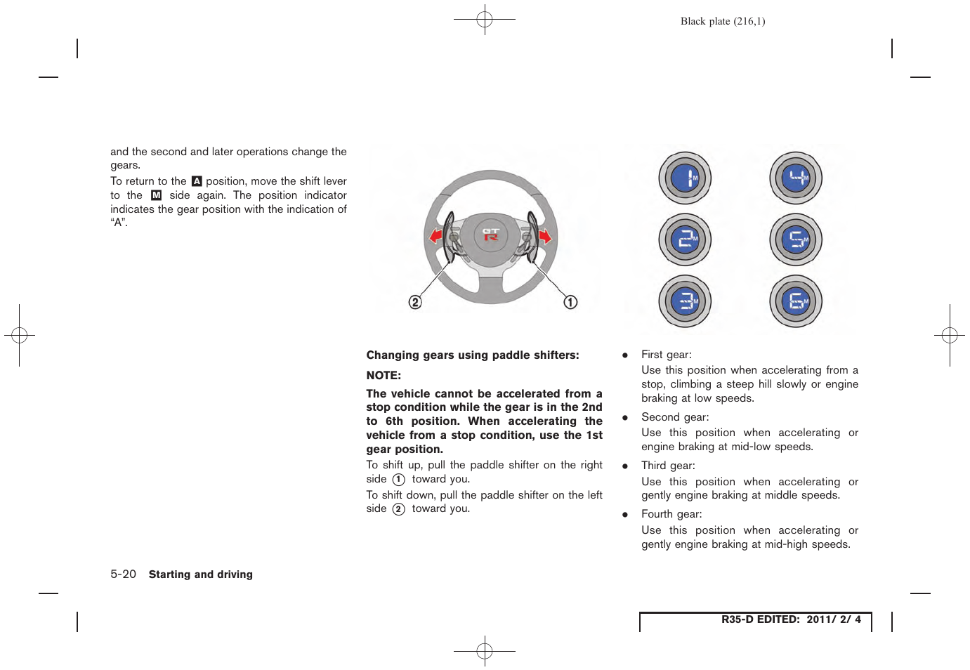 NISSAN 2012 GT R - Owner's Manual User Manual | Page 213 / 346