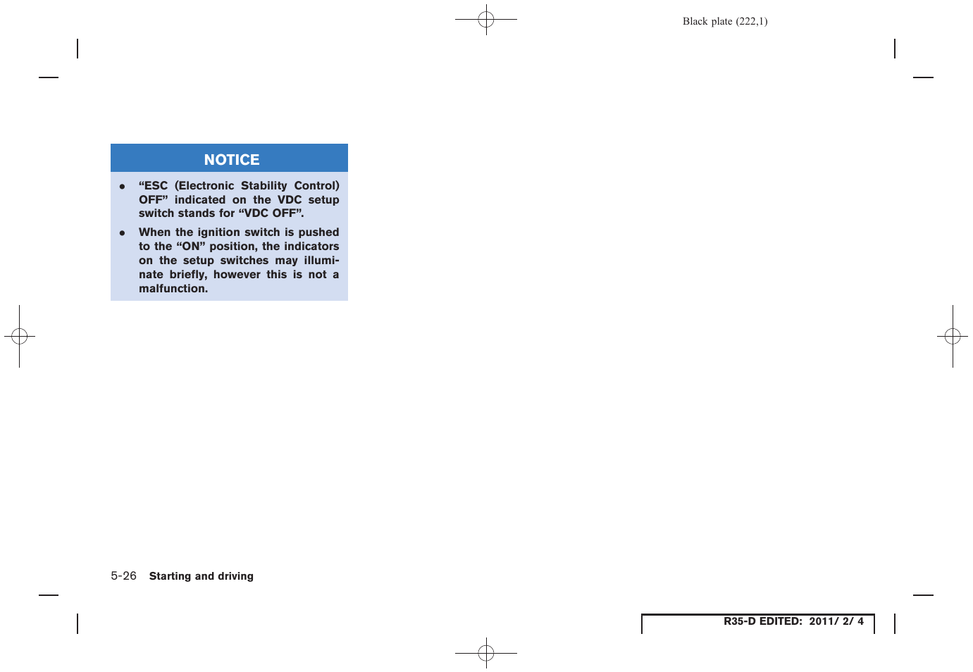NISSAN 2012 GT R - Owner's Manual User Manual | Page 219 / 346