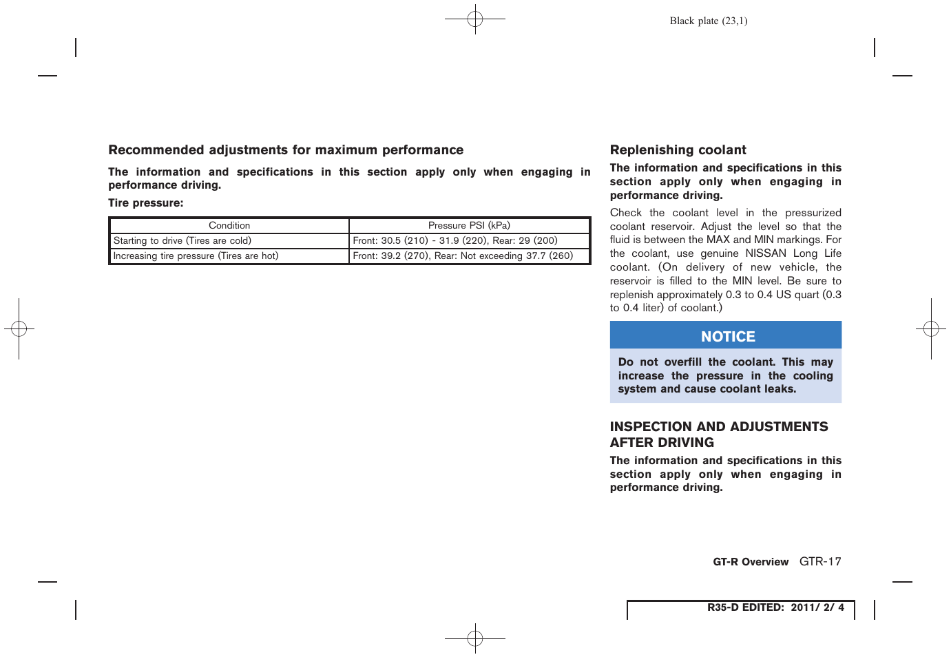 NISSAN 2012 GT R - Owner's Manual User Manual | Page 24 / 346