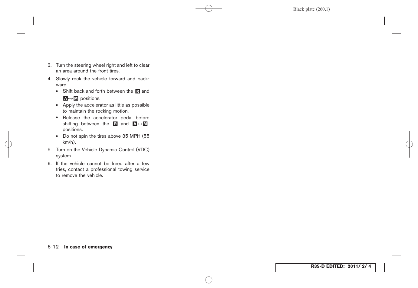 NISSAN 2012 GT R - Owner's Manual User Manual | Page 257 / 346