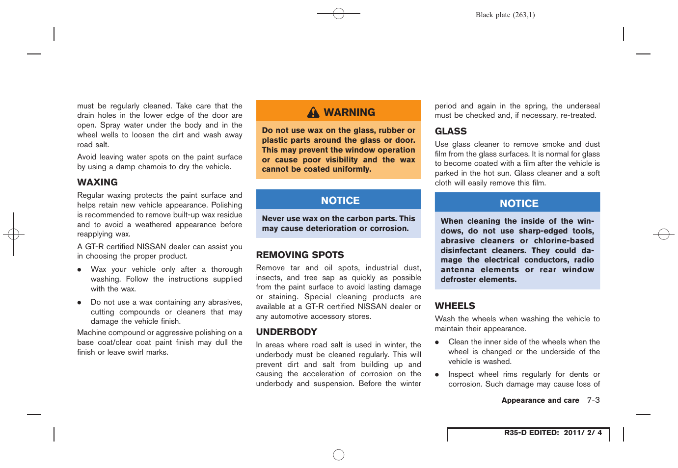 NISSAN 2012 GT R - Owner's Manual User Manual | Page 260 / 346
