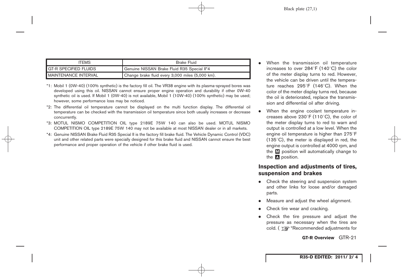 NISSAN 2012 GT R - Owner's Manual User Manual | Page 28 / 346