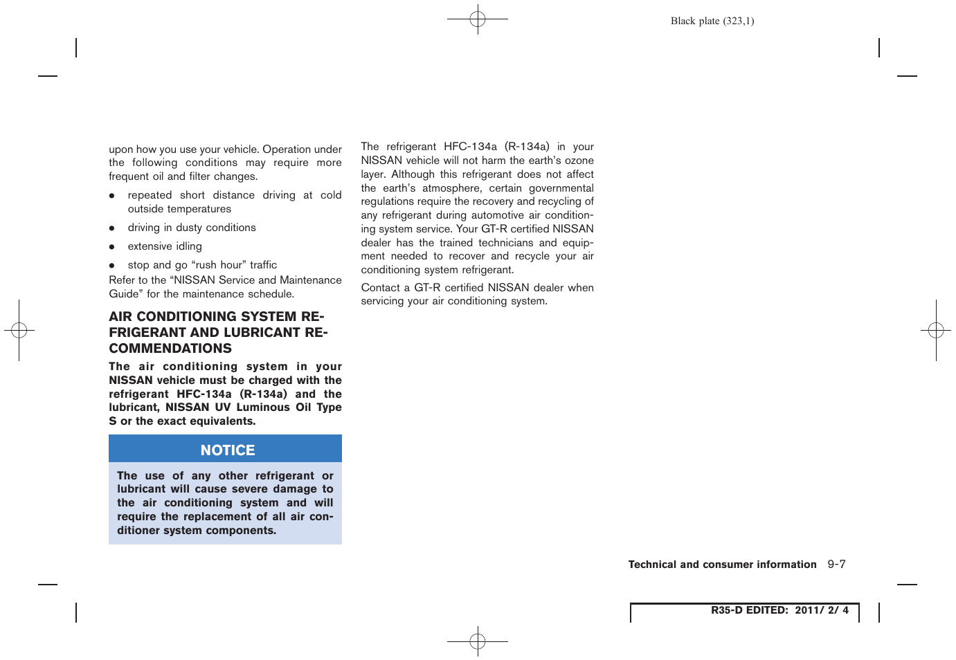 NISSAN 2012 GT R - Owner's Manual User Manual | Page 318 / 346
