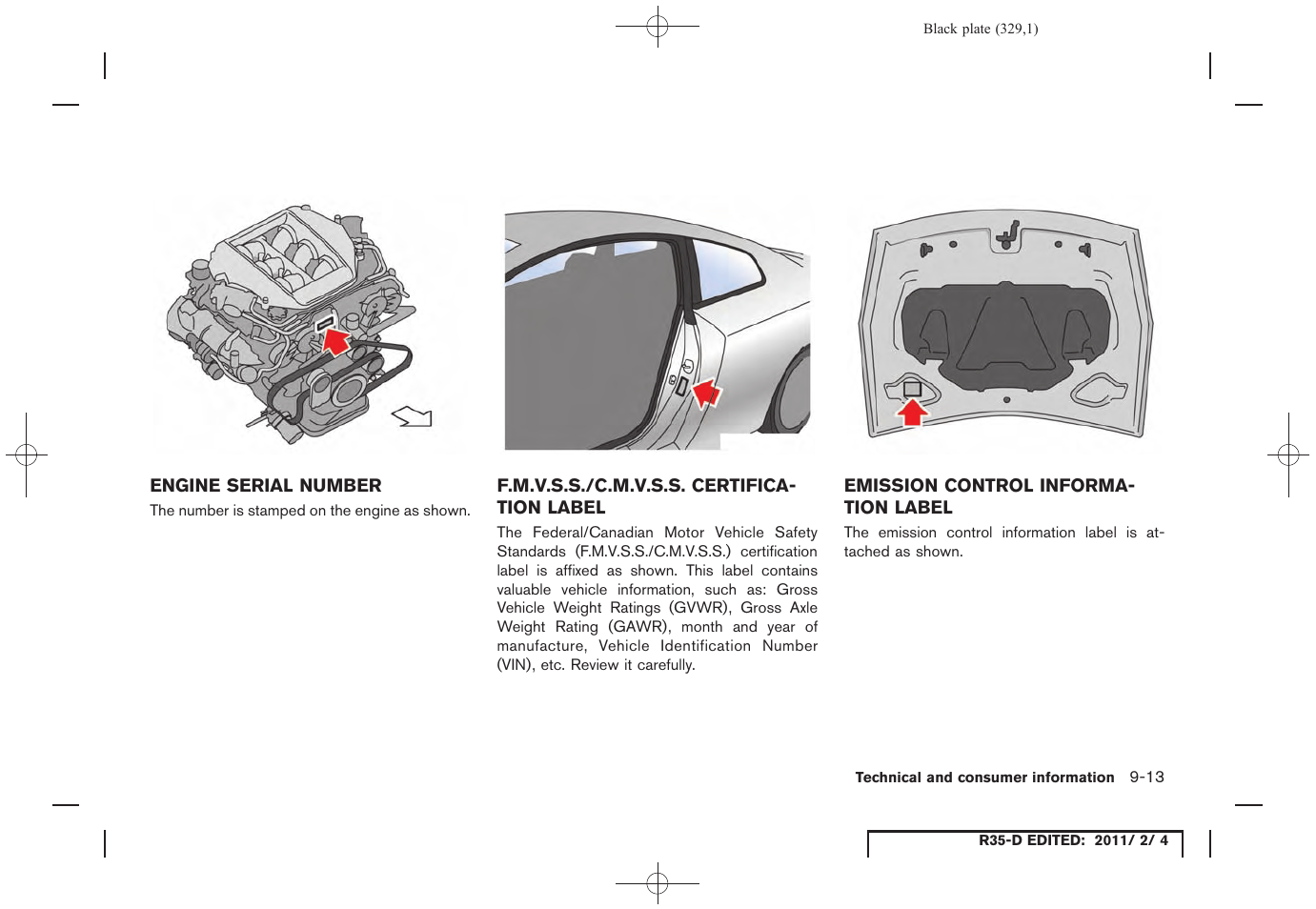 NISSAN 2012 GT R - Owner's Manual User Manual | Page 324 / 346