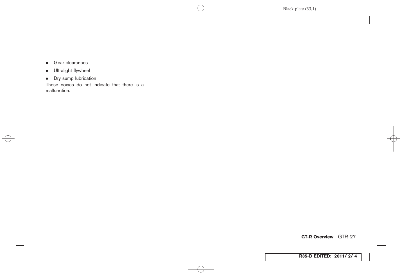 NISSAN 2012 GT R - Owner's Manual User Manual | Page 34 / 346