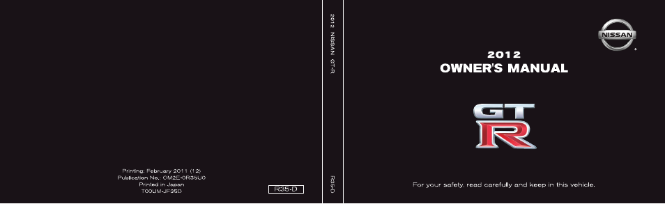 NISSAN 2012 GT R - Owner's Manual User Manual | Page 346 / 346