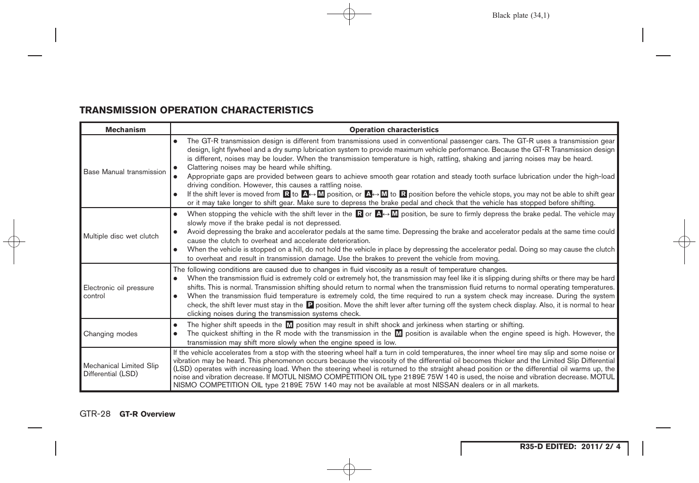 NISSAN 2012 GT R - Owner's Manual User Manual | Page 35 / 346