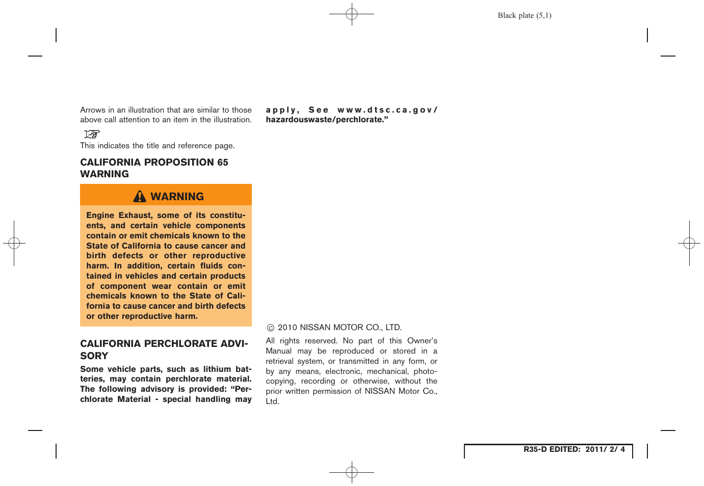 NISSAN 2012 GT R - Owner's Manual User Manual | Page 4 / 346