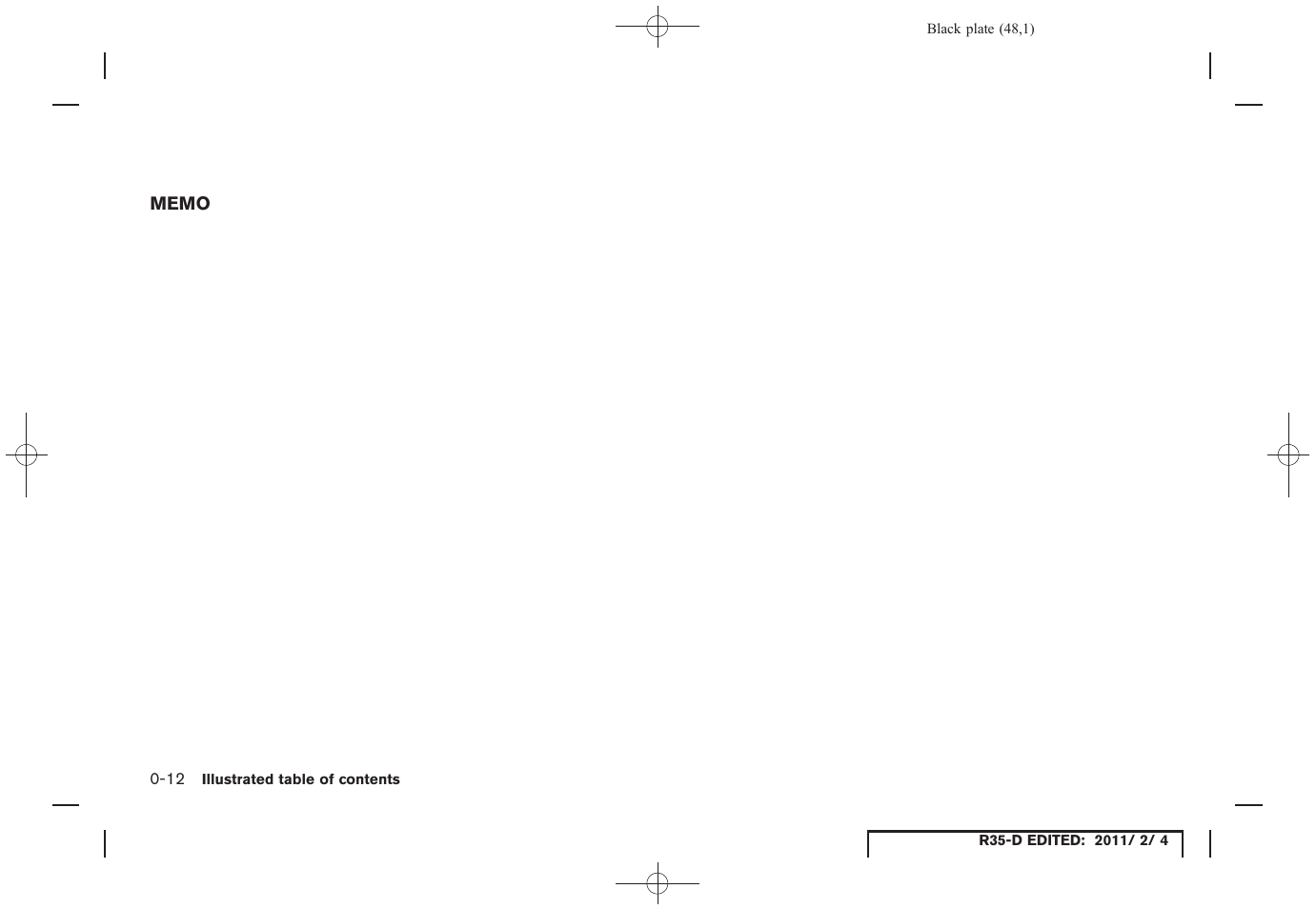 NISSAN 2012 GT R - Owner's Manual User Manual | Page 49 / 346