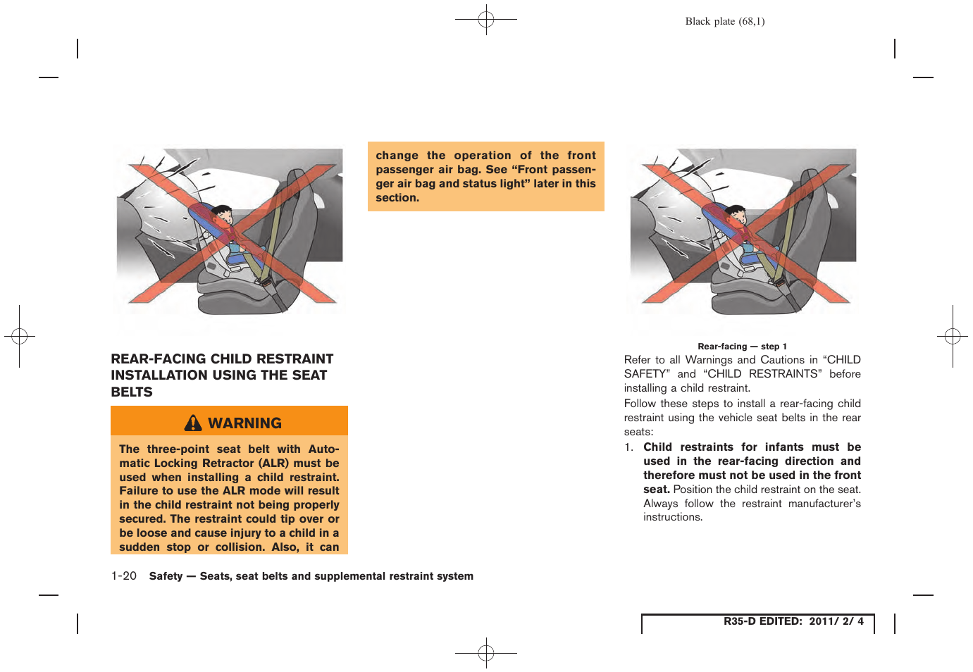 NISSAN 2012 GT R - Owner's Manual User Manual | Page 69 / 346