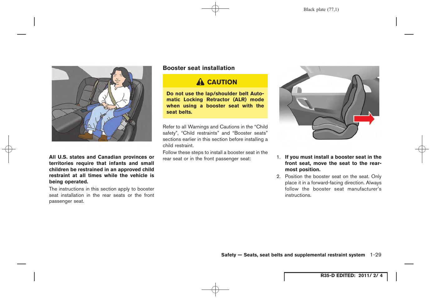 NISSAN 2012 GT R - Owner's Manual User Manual | Page 78 / 346