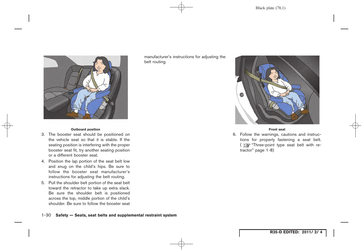 NISSAN 2012 GT R - Owner's Manual User Manual | Page 79 / 346