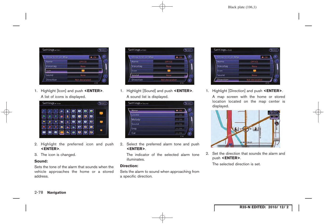 NISSAN 2012 GT R - Multi Function Display Owner's Manual User Manual | Page 106 / 307