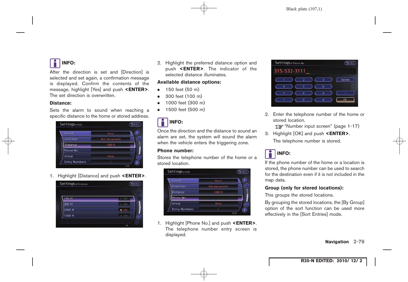 NISSAN 2012 GT R - Multi Function Display Owner's Manual User Manual | Page 107 / 307