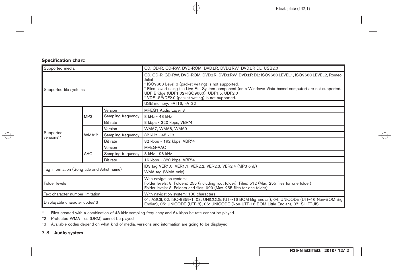 NISSAN 2012 GT R - Multi Function Display Owner's Manual User Manual | Page 132 / 307