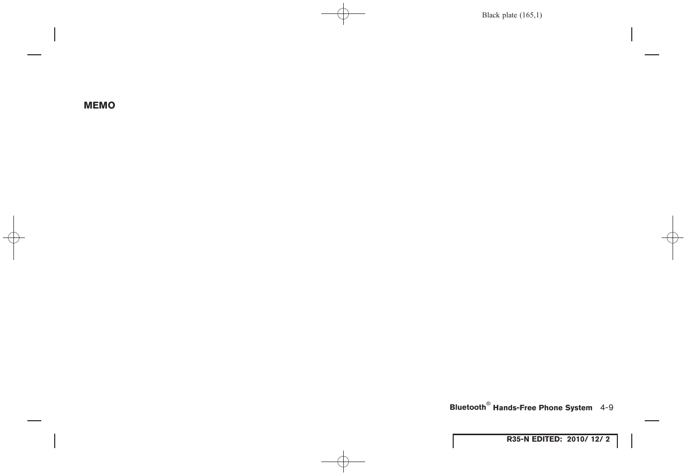 NISSAN 2012 GT R - Multi Function Display Owner's Manual User Manual | Page 165 / 307