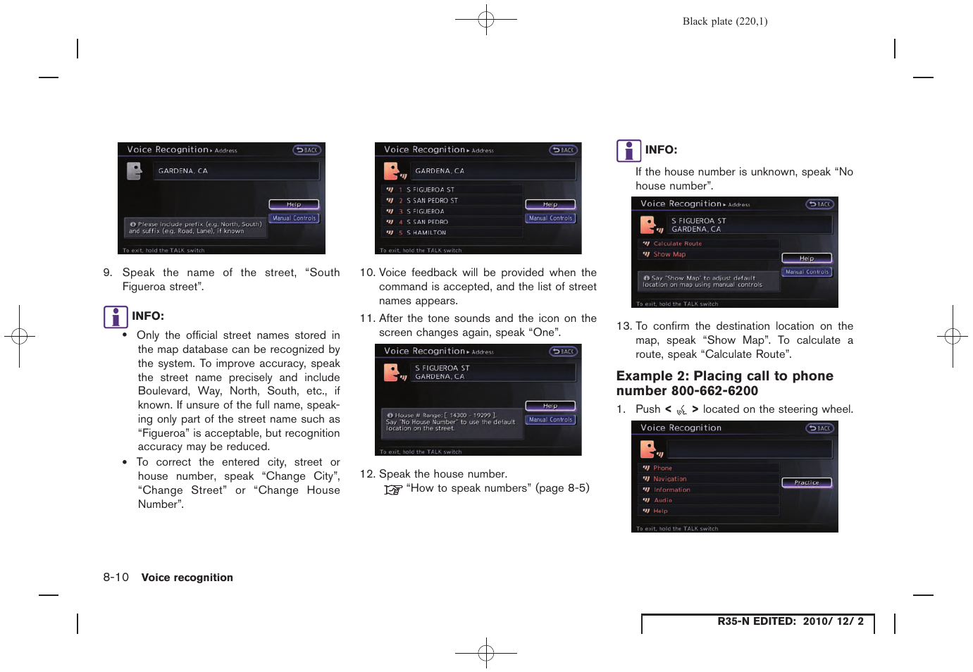 NISSAN 2012 GT R - Multi Function Display Owner's Manual User Manual | Page 220 / 307