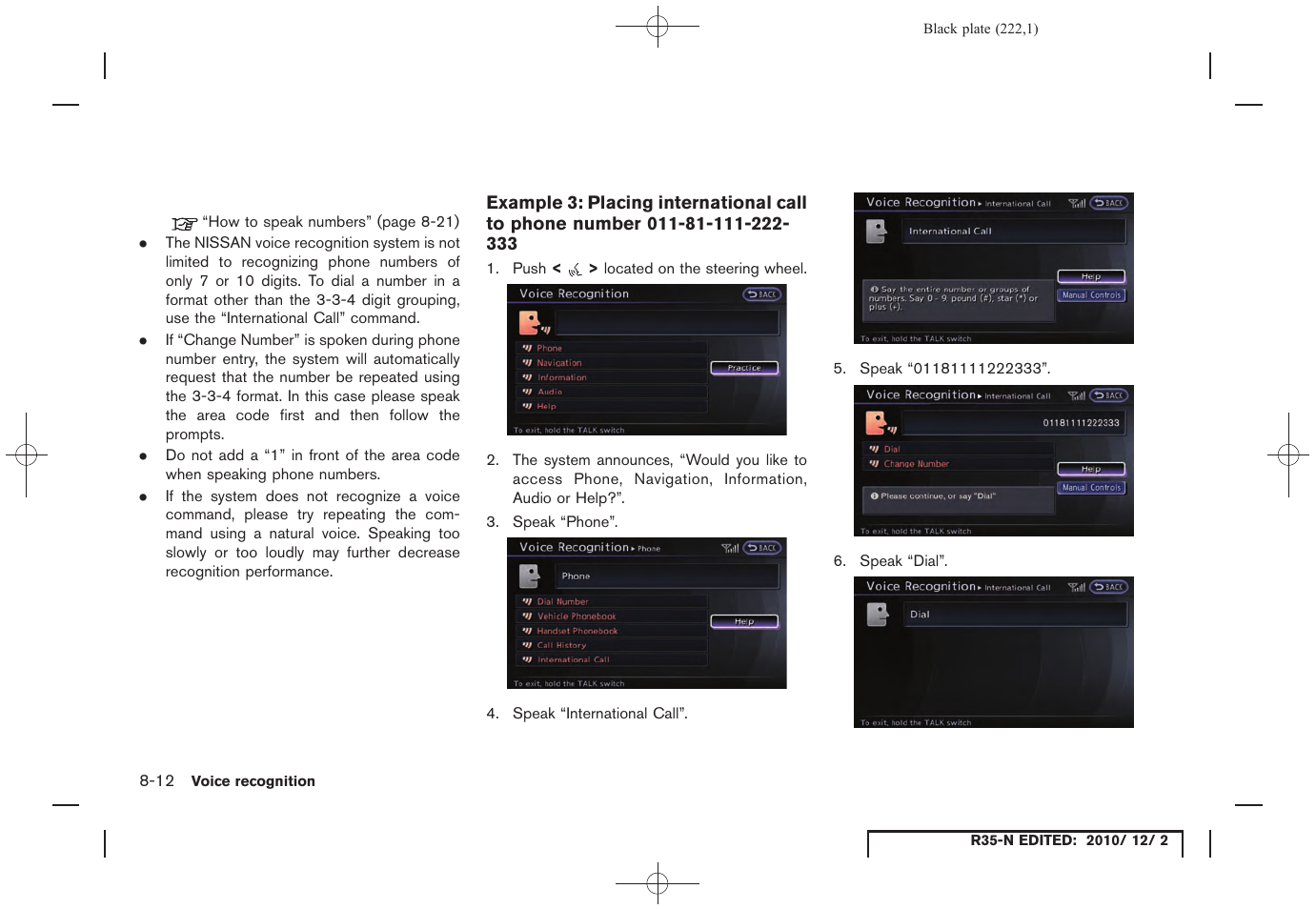 NISSAN 2012 GT R - Multi Function Display Owner's Manual User Manual | Page 222 / 307