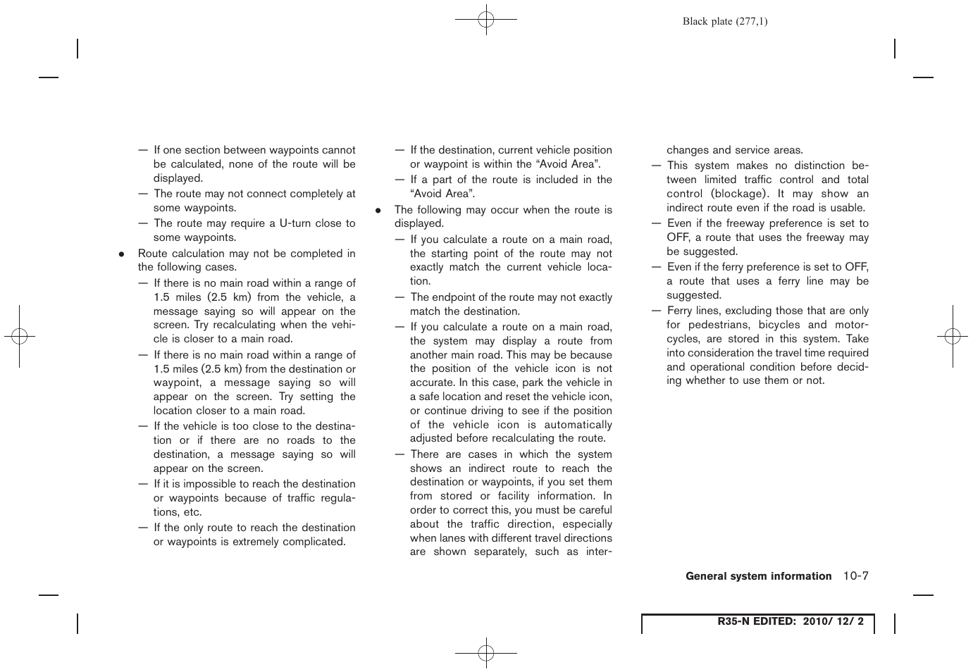 NISSAN 2012 GT R - Multi Function Display Owner's Manual User Manual | Page 277 / 307