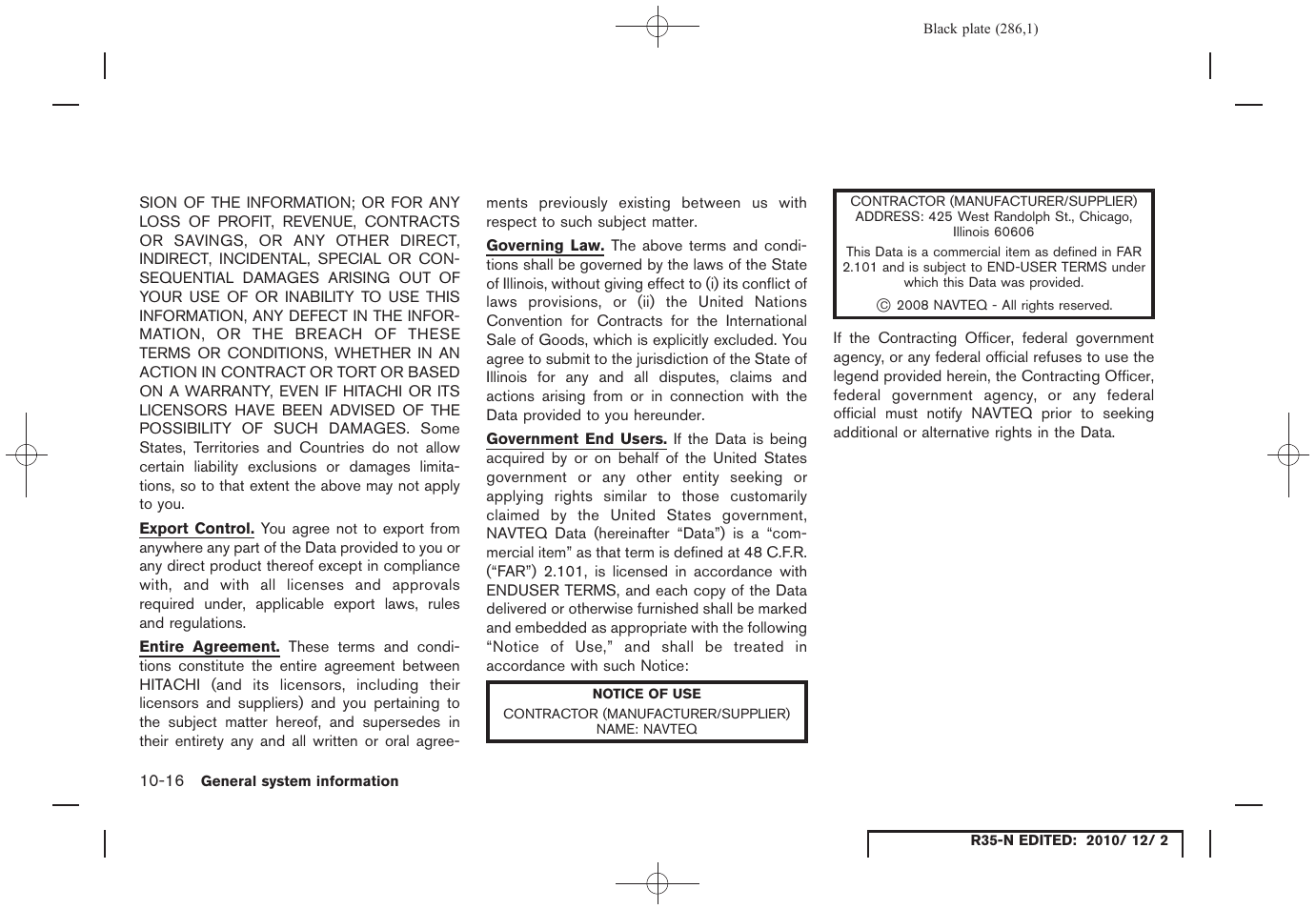 NISSAN 2012 GT R - Multi Function Display Owner's Manual User Manual | Page 286 / 307