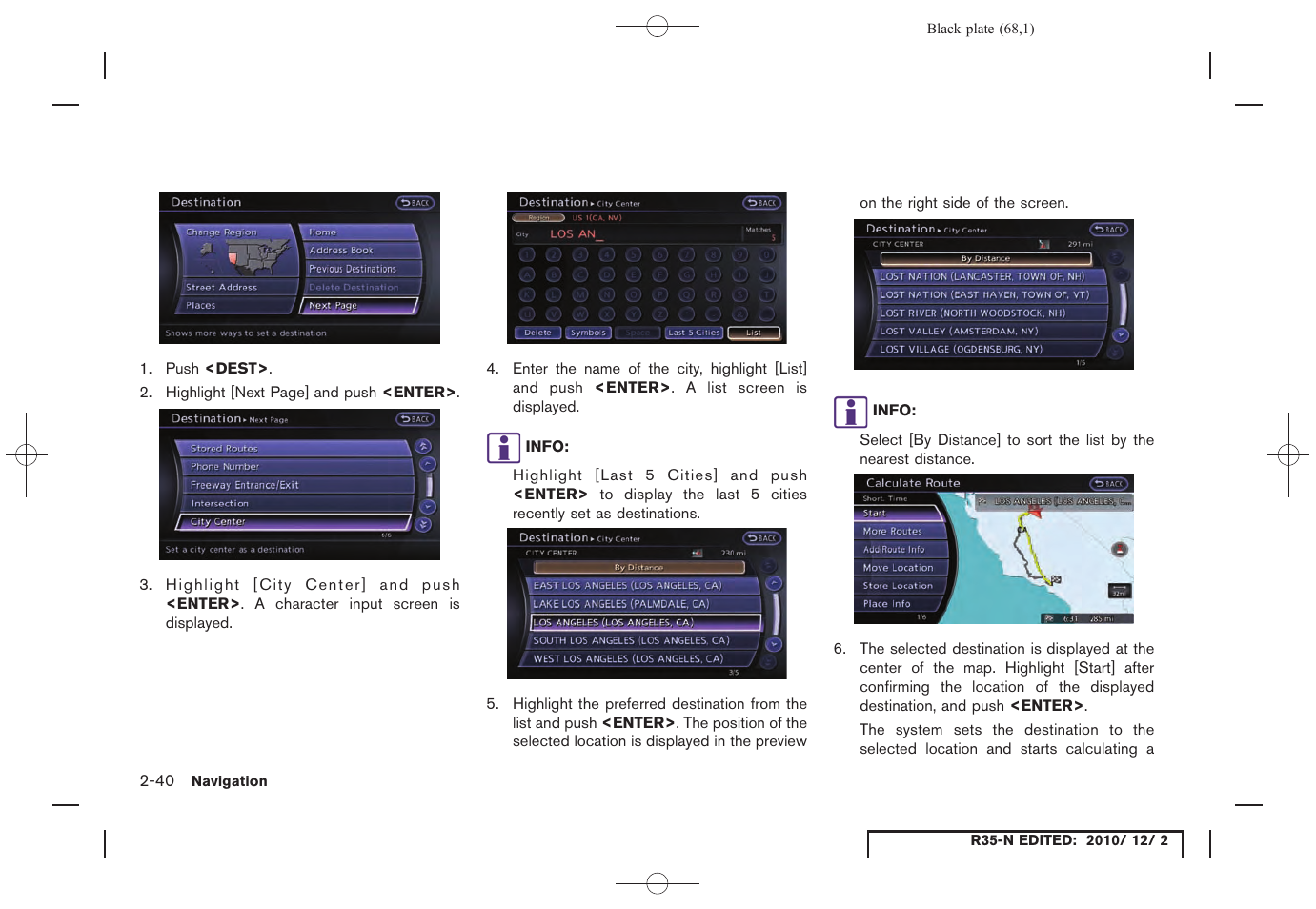 NISSAN 2012 GT R - Multi Function Display Owner's Manual User Manual | Page 68 / 307