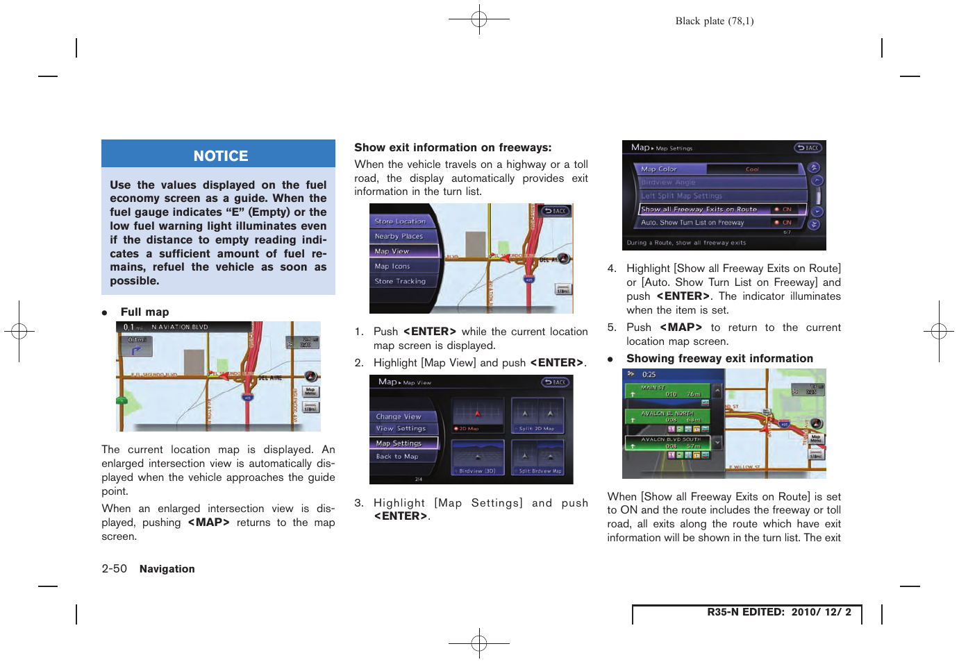 NISSAN 2012 GT R - Multi Function Display Owner's Manual User Manual | Page 78 / 307