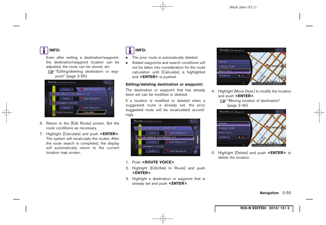 NISSAN 2012 GT R - Multi Function Display Owner's Manual User Manual | Page 83 / 307