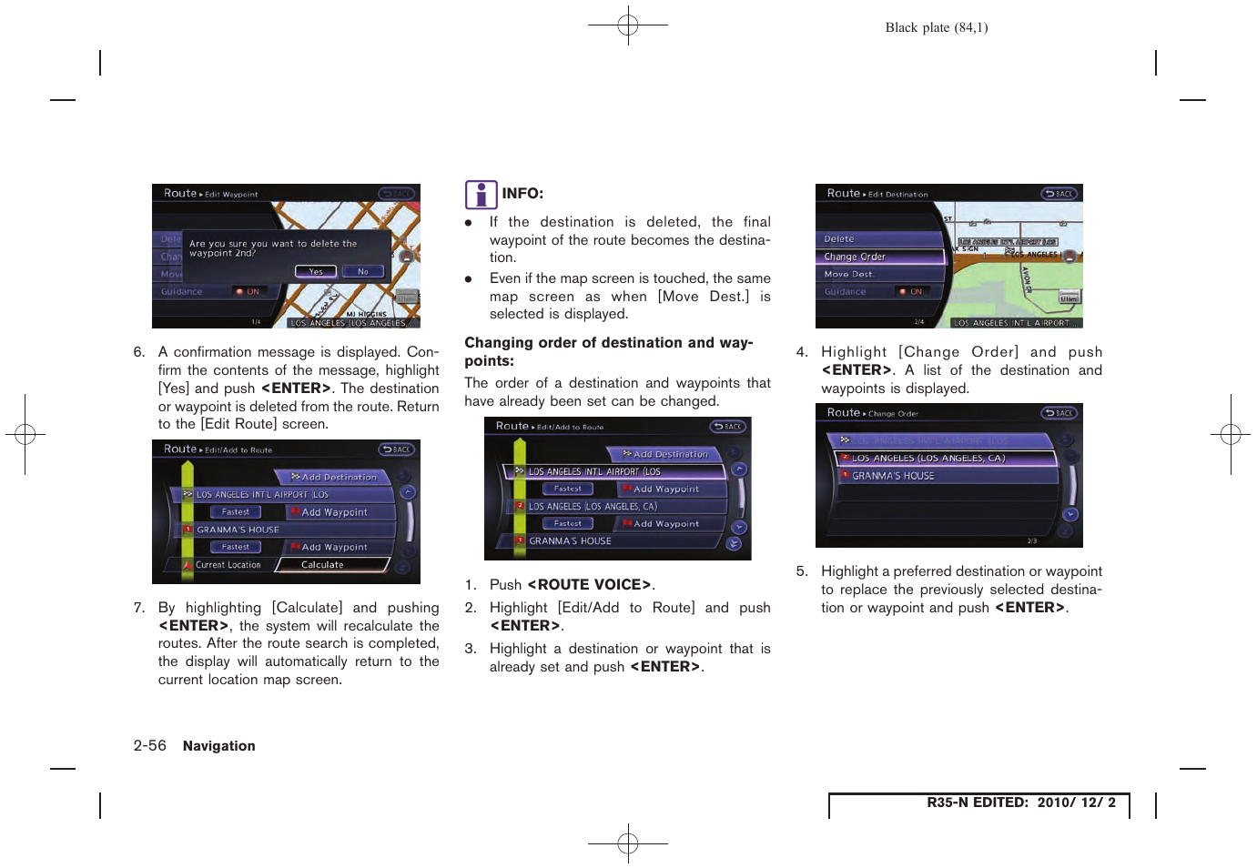 NISSAN 2012 GT R - Multi Function Display Owner's Manual User Manual | Page 84 / 307
