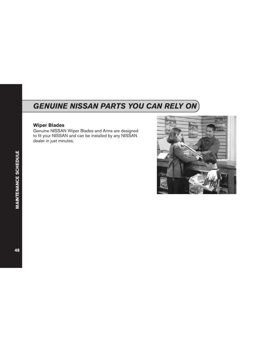 Genuine nissan parts you can rely on | NISSAN 2012 GT R - Service & Maintenance Guide User Manual | Page 50 / 60