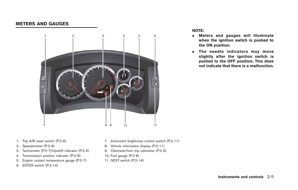 Meters and gauges -5 | NISSAN 2013 GT R - Owner's Manual User Manual | Page 100 / 346