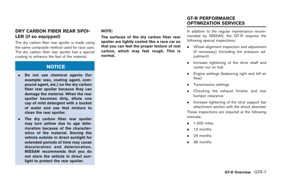 Notice | NISSAN 2013 GT R - Owner's Manual User Manual | Page 14 / 346