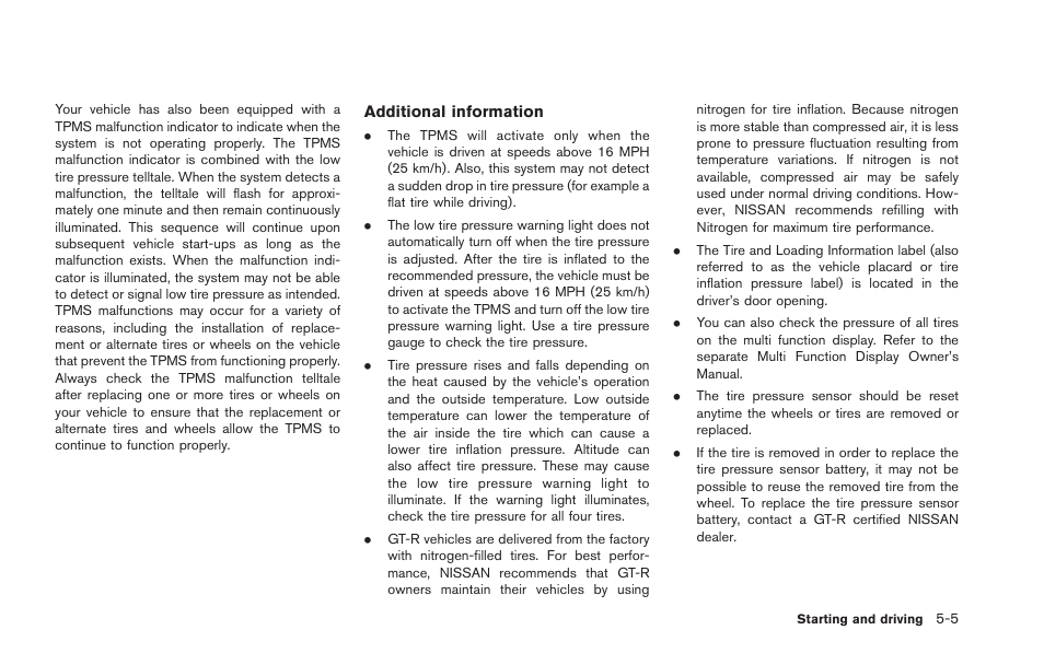 NISSAN 2013 GT R - Owner's Manual User Manual | Page 198 / 346