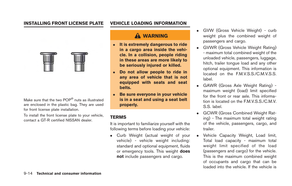 Terms -14 | NISSAN 2013 GT R - Owner's Manual User Manual | Page 327 / 346