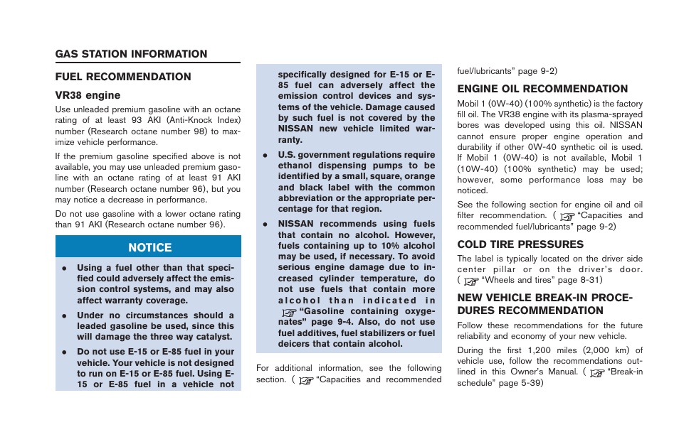 Notice | NISSAN 2013 GT R - Owner's Manual User Manual | Page 345 / 346