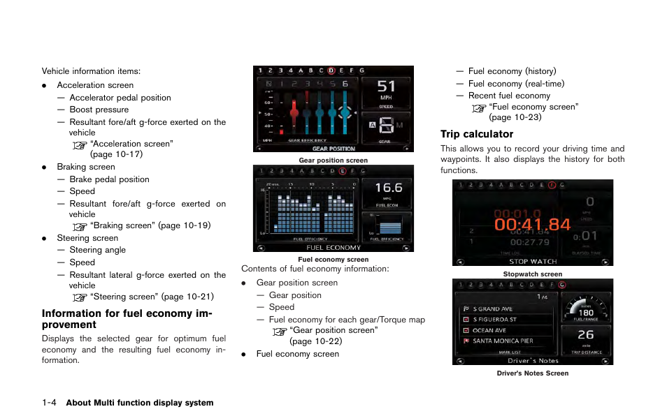 NISSAN 2013 GT R - Multi Function Display Owner's Manual User Manual | Page 14 / 315