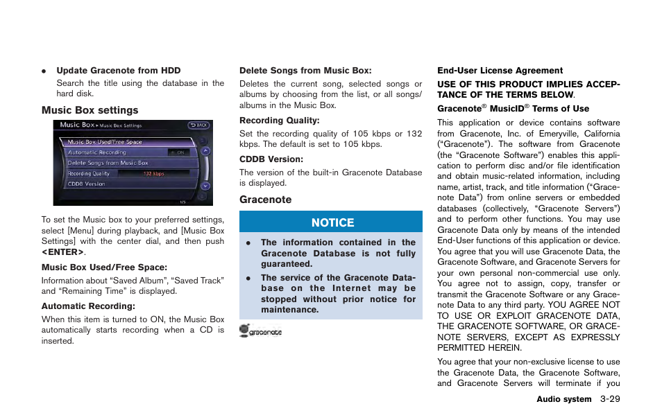 Notice | NISSAN 2013 GT R - Multi Function Display Owner's Manual User Manual | Page 157 / 315