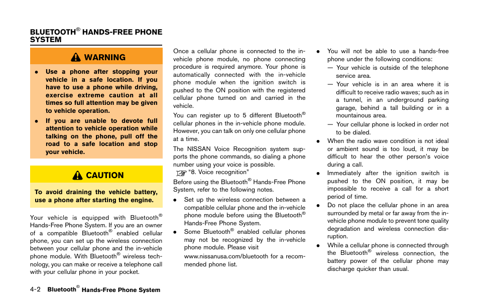 Warning, Caution | NISSAN 2013 GT R - Multi Function Display Owner's Manual User Manual | Page 162 / 315