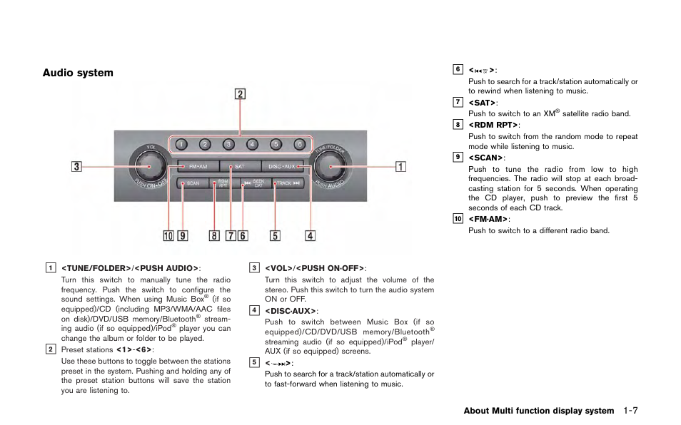 NISSAN 2013 GT R - Multi Function Display Owner's Manual User Manual | Page 17 / 315