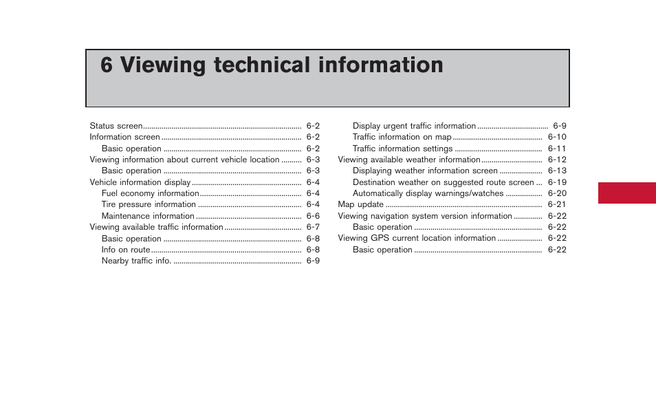 Viewing technical information, 6 viewing technical information | NISSAN 2013 GT R - Multi Function Display Owner's Manual User Manual | Page 179 / 315