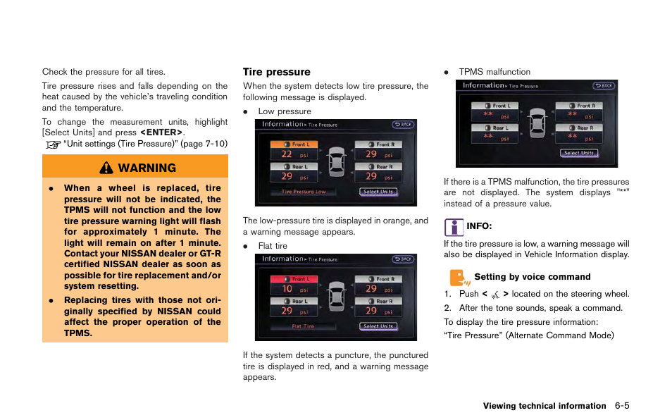 Warning | NISSAN 2013 GT R - Multi Function Display Owner's Manual User Manual | Page 183 / 315