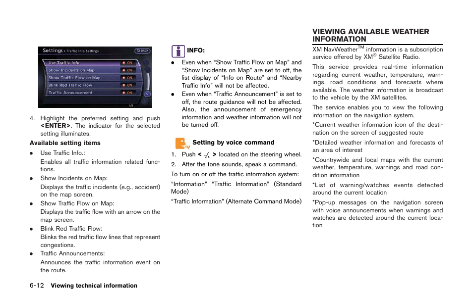 Viewing available weather information -12 | NISSAN 2013 GT R - Multi Function Display Owner's Manual User Manual | Page 190 / 315