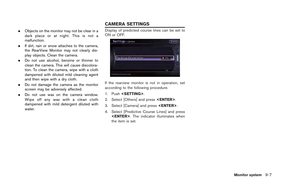 Camera settings -7 | NISSAN 2013 GT R - Multi Function Display Owner's Manual User Manual | Page 245 / 315