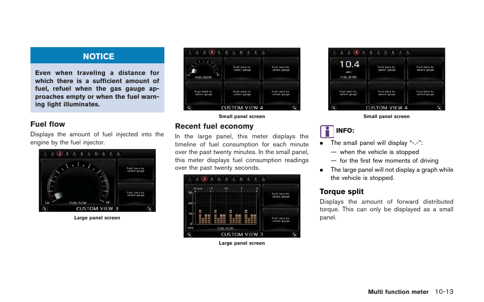 Notice | NISSAN 2013 GT R - Multi Function Display Owner's Manual User Manual | Page 259 / 315